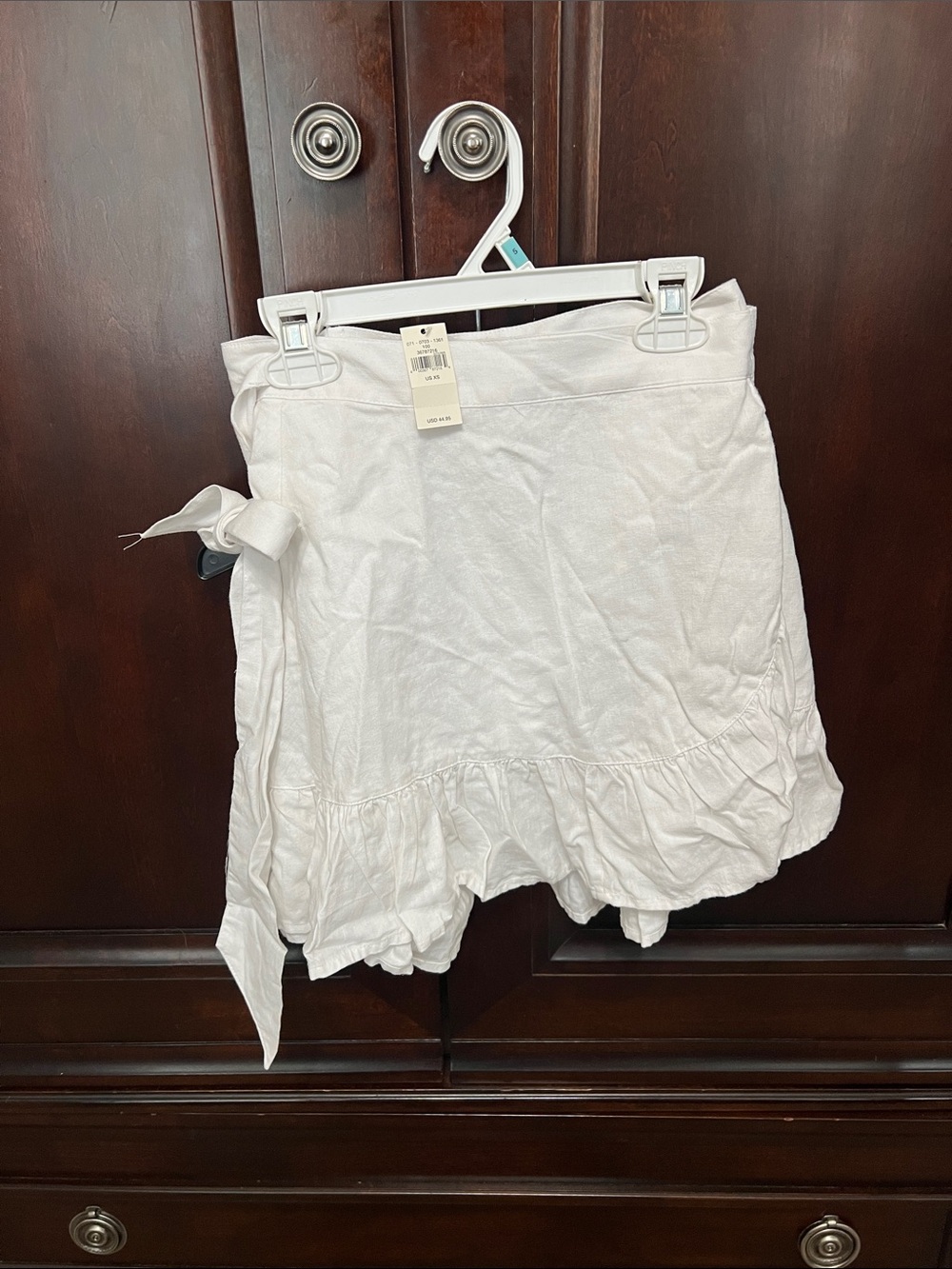 White Ruffle Wrap Skirt